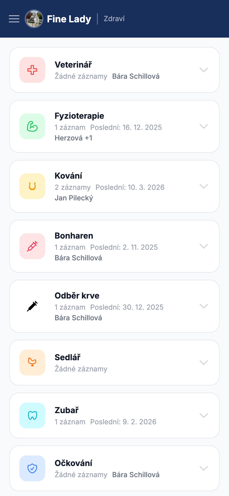 Zdraví — Veterinář, kování, fyzioterapie | Stable Guard Technologies